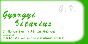 gyorgyi vitarius business card